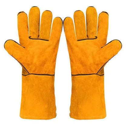 Heavy-Duty Scratch Protection Leather Gloves – Long-Sleeve Safety Mitts for Pet Handling, Gardening &amp; Animal Training | قفازات جلدية شديدة التحمل للحماية من الخدوش – قفازات أمان بأكمام طويلة للتعامل مع الحيوانات الأليفة والبستنة