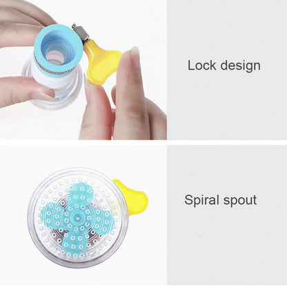 360° Rotatable Faucet Water Filter – Splash-Proof Purifier with Mineral Ball Filtration | فلتـر صنبور الماء القابل للتدوير ٣٦٠ درجة – منقي مياه مانع للرذاذ مع كرات فلترة معدنية