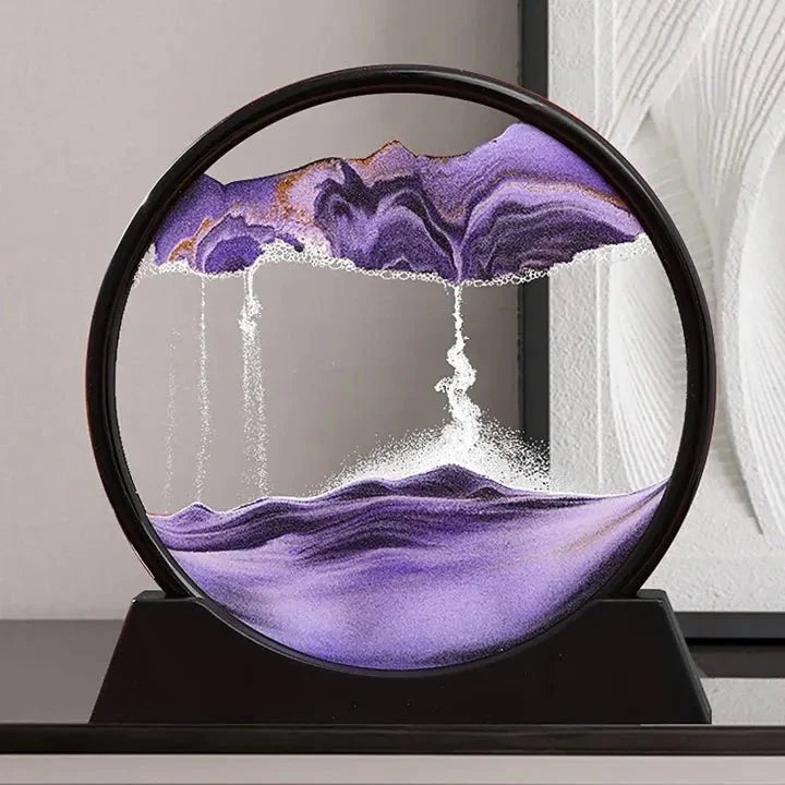 3D Moving Sand Art Lamp – Deep Sea Sandscape in Motion &amp; LED Bedside Light | مصباح رمال متحركة ثلاثي الأبعاد – مشهد رمال أعماق البحار وإضاءة LED جانبية