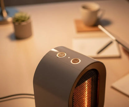 Portable Electric Desktop Air Heater – Fast Heating Silent Ceramic Fan for Home &amp; Office | سخان الهواء الكهربائي المكتبي المحمول – مروحة سيراميك سريعة التسخين وهادئة للمنزل والمكتب
